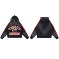 Vale Forever Valley Dreams Bee Graphic Red Stripe Hoodie Black‑Red